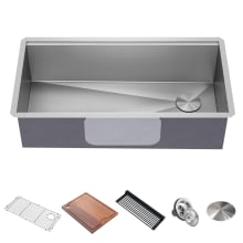 Kore 36” Undermount Workstation Single Bowl Kitchen Sink with Accessories