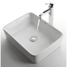 Bathroom Sink And Faucets Sets Bathroom Combo 18 3 4 Ceramic Vessel Sink With Faucet