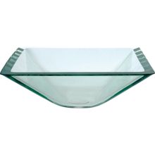 16-1/2" Aquamarine Glass Vessel Bathroom Sink Only