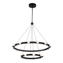 Rezz 36" Wide LED Ring Chandelier