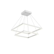 Piazza 24" Wide LED Square Chandelier