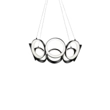 Oros 8 Light 24" Wide LED Abstract Ring Chandelier