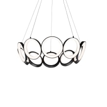 Oros 10 Light 29" Wide LED Abstract Ring Chandelier
