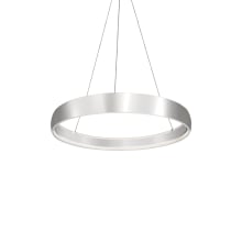 Halo 35" Wide LED Drum Chandelier