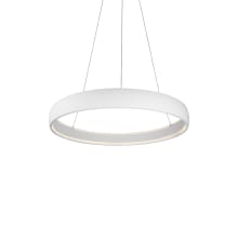 Halo 35" Wide LED Drum Chandelier