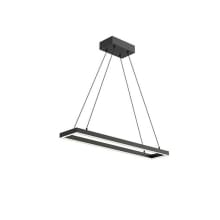 Piazza 30" Wide LED Suspension Linear Pendant