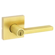 Halifax Single Cylinder Keyed Entry Door Lever Set with Square Rose and SmartKey