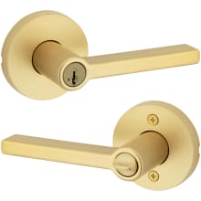 Halifax Single Cylinder Keyed Entry Door Lever Set with Round Rose