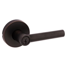 Milan Single Cylinder Keyed Entry Door Lever Set with Round Rose and SmartKey