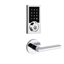 Halifax Passage Lever and 916 Contemporary Touchscreen Deadbolt Combo Pack with SmartKey and Z-Wave Technology