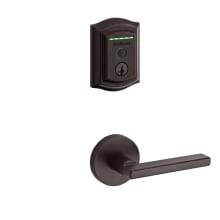Halifax Passage Lever and 959 Fingerprint Traditional Halo WiFi Enabled Deadbolt Combo Pack with SmartKey