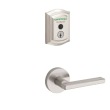 Halifax Passage Lever and 959 Fingerprint Traditional Halo WiFi Enabled Deadbolt Combo Pack with SmartKey