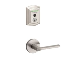 Lisbon Passage Lever and 959 Fingerprint Traditional Halo WiFi Enabled Deadbolt Combo Pack with SmartKey