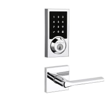 Lisbon Passage Lever and 916 Contemporary Touchscreen Deadbolt Combo Pack with SmartKey and Z-Wave Technology