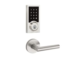 Milan Passage Lever and 916 Contemporary Touchscreen Deadbolt Combo Pack with SmartKey and Z-Wave Technology