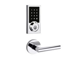 Milan Passage Lever and 916 Contemporary Touchscreen Deadbolt Combo Pack with SmartKey and Z-Wave Technology
