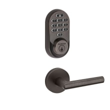 Milan Passage Lever and 938 Halo WiFi Enabled Deadbolt Combo Pack with SmartKey