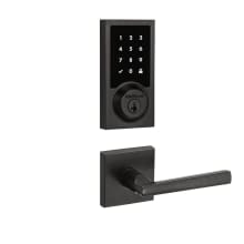 Montreal Passage Lever and 916 Contemporary Touchscreen Deadbolt Combo Pack with SmartKey and Z-Wave Technology