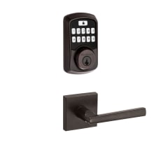 Montreal Passage Lever and 942 Aura Keypad Deadbolt Combo Pack with SmartKey and Bluetooth Technology