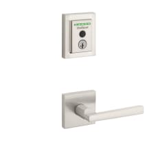 Montreal Passage Lever and 959 Fingerprint Contemporary Halo WiFi Enabled Deadbolt Combo Pack with SmartKey