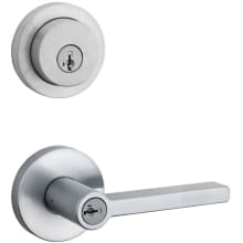Halifax (Round Rosette) Lever and 158 Deadbolt Combo Pack with SmartKey