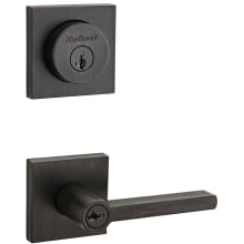 Halifax (Square Rosette) Lever and 158 Deadbolt Combo Pack with SmartKey
