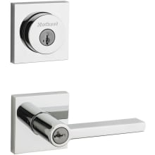 Halifax (Square Rosette) Lever and 158 Deadbolt Combo Pack with SmartKey