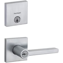 Halifax (Square Rosette) Lever and 258 Deadbolt Combo Pack with SmartKey