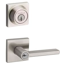 Halifax (Square Rosette) Lever and 660 Deadbolt Combo Pack with SmartKey