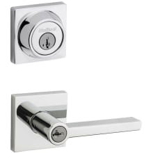 Halifax (Square Rosette) Lever and 660 Deadbolt Combo Pack with SmartKey