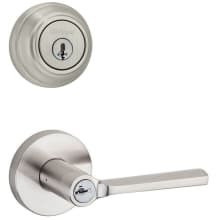 Lisbon (Round Rosette) Lever and 980 Deadbolt Combo Pack with SmartKey