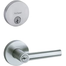 Milan (Round Rosette) Lever and 258 Deadbolt Combo Pack with SmartKey