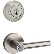 Milan (Round Rosette) Lever and 980 Deadbolt Combo Pack with SmartKey