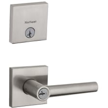 Milan (Square Rosette) Lever and 258 Deadbolt Combo Pack with SmartKey