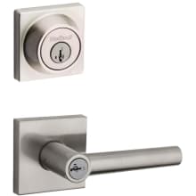 Milan (Square Rosette) Lever and 660 Deadbolt Combo Pack with SmartKey