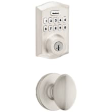 Aliso Passage Knob Set and Electronic Keyless Entry Deadbolt Combo Pack with SmartKey from the Home Connect Collection