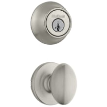 Aliso Passage Knob Set and Single Cylinder Keyed Entry Deadbolt Combo with SmartKey from the 660 Series