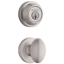 Aliso Passage Knob Set and Single Cylinder Keyed Entry Deadbolt Combo with SmartKey from the Contemporary Collection