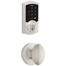 Aliso Passage Knob Set and Electronic Keyless Entry Deadbolt Combo Pack with SmartKey from the SmartCode Deadbolts Touchscreen Collection