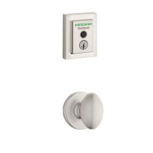 Aliso Passage Knob and 959 Fingerprint Contemporary Halo WiFi Enabled Deadbolt Combo Pack with SmartKey