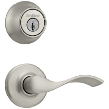 Balboa Passage Lever Set and Single Cylinder Keyed Entry Deadbolt Combo with SmartKey from the 660 Series