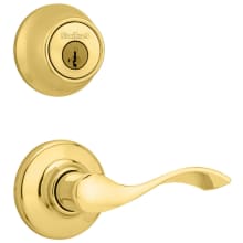Balboa Passage Lever Set and Single Cylinder Keyed Entry Deadbolt Combo with SmartKey from the 660 Series
