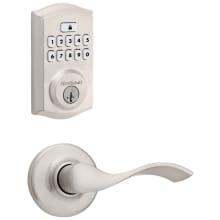 Balboa Passage Lever Set and Electronic Keyless Entry Deadbolt Combo Pack with SmartKey from the SmartCode Deadbolts Touchpad Collection