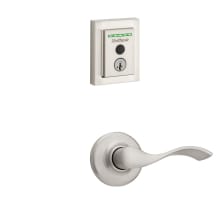 Balboa Passage Lever and 959 Fingerprint Contemporary Halo WiFi Enabled Deadbolt Combo Pack with SmartKey