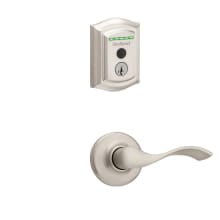 Balboa Passage Lever and 959 Fingerprint Traditional Halo WiFi Enabled Deadbolt Combo Pack with SmartKey
