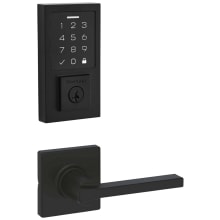 Casey Passage Lever Set and Electronic Keyless Entry Deadbolt Combo Pack with SmartKey from the SmartCode Deadbolts Touchscreen Collection