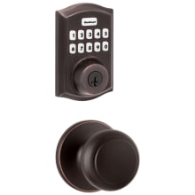 Cove Passage Knob Set and Electronic Keyless Entry Deadbolt Combo Pack with SmartKey from the Home Connect Collection