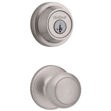 Cove Passage Knob Set and Single Cylinder Keyed Entry Deadbolt Combo with SmartKey from the Contemporary Collection