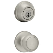 Cove Passage Knob Set and Single Cylinder Keyed Entry Deadbolt Combo with SmartKey from the 780 Series