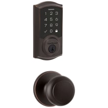 Cove Passage Knob Set and Electronic Keyless Entry Deadbolt Combo Pack with SmartKey from the SmartCode Deadbolts Touchscreen Collection